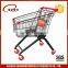 Wholesale Grocery Store Four Wheel Supermarket Pull Cart Shopping Trolley