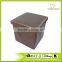 Store More Leather Folding Storage Stool