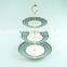 3 tier cheap decal ceramic cake plate stand for weeding/party use in stock
