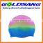 Customized Multicolor Printed Silicone Swimming Cap for Adults