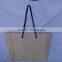 fashion canvas shopping bag with dot pattern for women