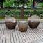 Stackable Garden Rattan Sofa Set Cheap Wicker Coffee Table Set