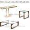 Bronze Stainless Steel Base Glass Coffee Table