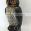 Lifelike Owl Scarecrow with Bobble Head
