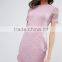 Womens Elegant Short Sleeves Floral Lace Party Vintage Bodycon Fitted Slim Sheath Pencil Dress