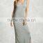 2017 Summer Women Scoop Neck Cami Dress Side Slits Maxi Tank Dress HSm9183