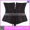 Lover-beauty High Quality 4 Steel Hooks 24 Steel Boned Corset Bustier with Laces