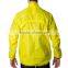 100% polyester yellow mens waterproof breathable cycling jacket