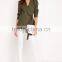 latest lady khaki tie front casual soft blazer elegant design