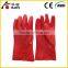 Anti-Oil Red Color PVC Coated Industrial Safety Hand Work Gloves