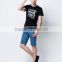 In 2016 classic letters printed black t-shirts with short sleeves