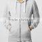 100%Cotton Zip up Plain Hoodies Men's Custom Hoodies Factory 2017