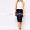 Latest Skirt Design Button Through Denim Skirt Lady Midi Skirt