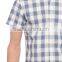 Pink check Buttoned Skinny Short Sleeve Shirt