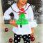 wholesale snowman embroidery kids top and pant sets