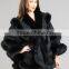 Cashmere Princess Cape / Shawl with Double Layer Fox Fur Trim