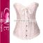 stylish pink shapewear waist fat women sexy garter corset with g string