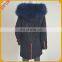 Jsfur Wholesale Womens Parka Jacket New Style Fur Hood Lined Coat