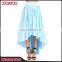 2016 Custom New Design Light Blue Satin Lady Skirts High Low Prom Girls Pleated Long Skirt