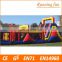 Hot Selling long wipeout inflatable obstacle course, adult inflatable obstacle course