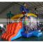 2017 popular inflatable air castle high quality vinyl inflatable castle hero jumping caster house with slide for sale
