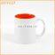 best price elegant glazed green sublimation inner color porcelain ceramic coffee mug cup for promotion