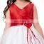 Grace Karin Cheap Sleeveless V-Neck Red Princess Flower Girl Baby Girl Summer Dress CL008937-3