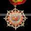 Metal gold plated medal with 3D edge