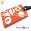 Silicone luggage tag customized/ aeroplane flag rubber luggage tag