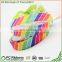 White Foldover Elastic with Rainbow elastic ribbon 5/8