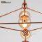 Rima Lighting Новая модель внутреннего потолочного фэнси пандантного светильника розового золота с стеклянной шаром