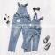 2020 denim overalls girls Korean loose parent-children's fashion foreign style straight tooling casual pants