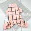 Checkered 100% pure cotton apparel pet dog onesie pajamas with legs