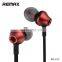 Remax 610D Metallic Wired Earphone Flat Cable Stereo Sound with Mic&volume control