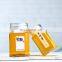 Transparent square glass food storage jar with metal aluminum screw  lid