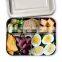 GiNT Classical Style Five Grids Stainless Steel Lunch Box Two Layers Food Container for School Lunch