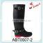 Cool woman fluorescence low heel boots side buckle high rain boots with back zipper