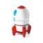 Cheap Large Custom Rocket Shaped Porcelain Ceramic Saving Money Box Coin Piggy Bank for Boy Kid Children