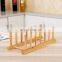 Bamboo Wooden Dish Rack Plates Holder Compact Kitchen Storage Cabinet Organizer for Dish Bowl Cup Pot Lid Cutting Board