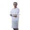 Polypropylene Nonwoven Button Elastic Cuff Single Layer Shirt Collar Disposable Visitor Coat