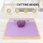 Natural Kitchen Custom Bamboo Wood Cutting Board With Removable Color Coded Plastic Mats