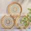 Hot sale rattan serving tray with mother of pearl wholesale
