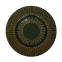 Cheap Embossed Antique Black Glass Charger Plates With Silver Dot Line