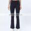 Wholesale Nude High Waist Back Pocket Flared Yoga leggings Peach Hip Wide Leg Sports Gym Pants For Women Active Exercise Wearn
