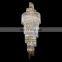 Stair long spiral crystal chandelier modern pendants lighting for home foyer staircase