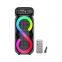 Dual 4-inch portable speakers with RGB lighting Karaoke Player Wireless usb Speakers With Disscreen