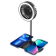 2 in 1 Dual Wireless Coil Charging Table Portable Wireless Charging 10w Foldable Fan Wireless Charger