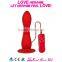 Wholesale manufacturers sexy red black remote control bullet vibrator dildos vagina anal insertable butt plug vibrator