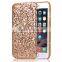 Glitter Powder Leather Coated Hard Plastic Cover for Apple iphone 6/6s