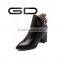 GD elegant romantic pointed toe retro vintage side zipper booties shoes for ladies